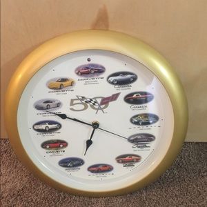 50th anniversary corvette clock